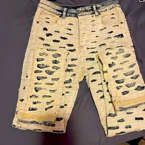 Stacked jeans,size 20,used once,pre washed.